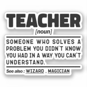 Lärare Noun Definition Instructor inspirational Klistermärken