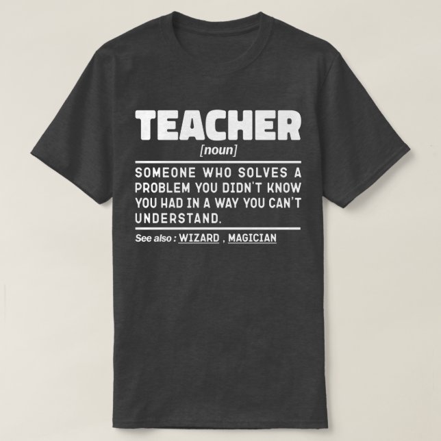 Lärare Noun Definition Instructor inspirational T Shirt (Design framsida)