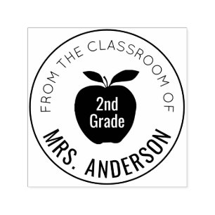 Lärare och graderar   från klassrumet av självfärgande stämpel