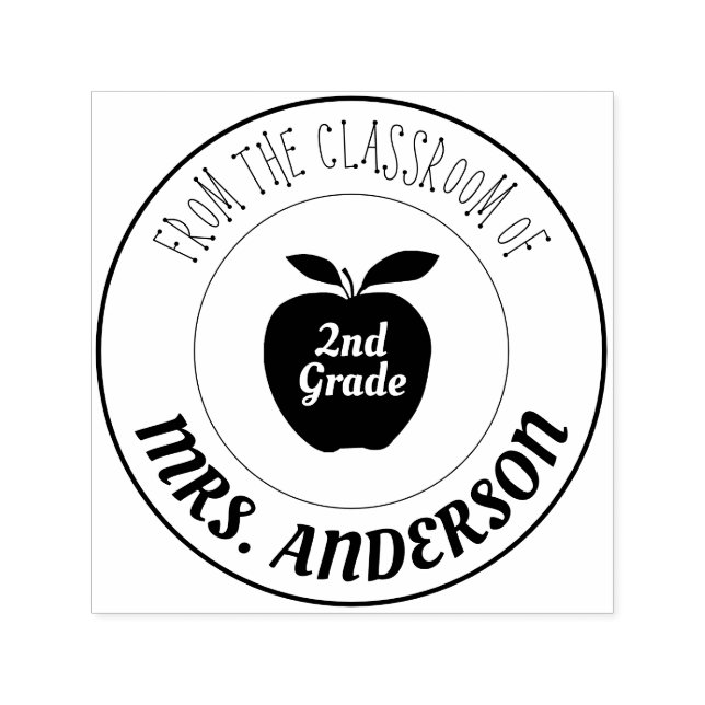 Lärare och Klass | Från klassrummet Självfärgande Stämpel (Design)