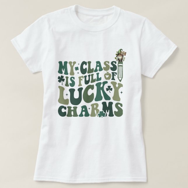 Lärare och professor St. Patrick's Day Min klass  T Shirt (Design framsida)