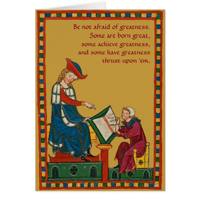 Lärare och Student Hälsningskort (Framsidan)