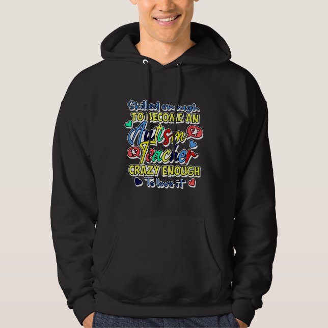 Lärare om autism hoodie (Framsida)
