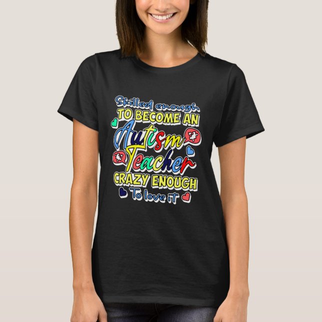 Lärare om autism t shirt (Framsida)