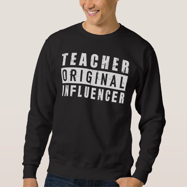 Lärare Original Influencer High School Lacher Lång Ärmad Tröja (Framsida)