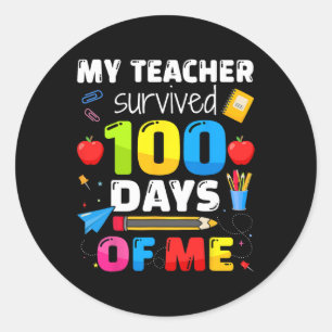 Lärare överlevde 100 dagar av mig för 100-årsdagen runt klistermärke