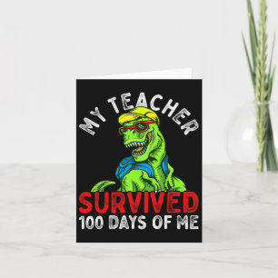 Lärare Överlevt 100 dagar av mig 100 dagar i skola Kort