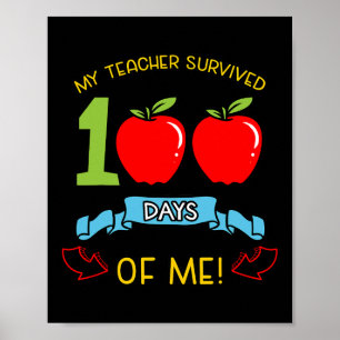 Lärare Överlevt 100 dagar av mig Kindergarten Stud Poster