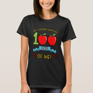 Lärare Överlevt 100 dagar av mig Kindergarten Stud T Shirt