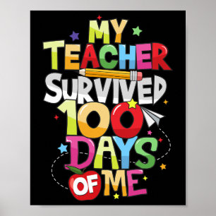 Lärare Överlevt 100 dagar med mig 100 dagar med sk Poster