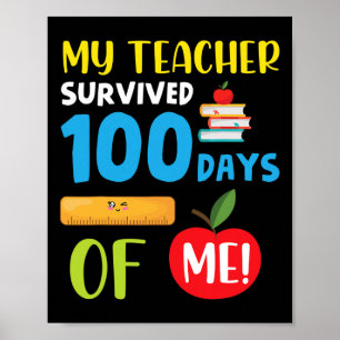 Lärare Överlevt 100 dagar med mig Roligt 100 dagar Poster
