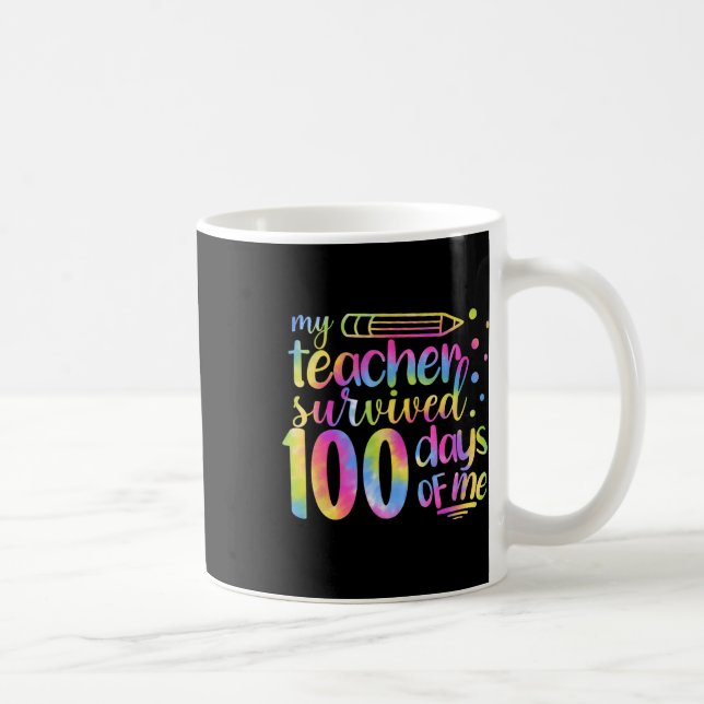 Lärare Överlevt 100 dagar på mig 100 dagar på skol Kaffemugg (Höger)