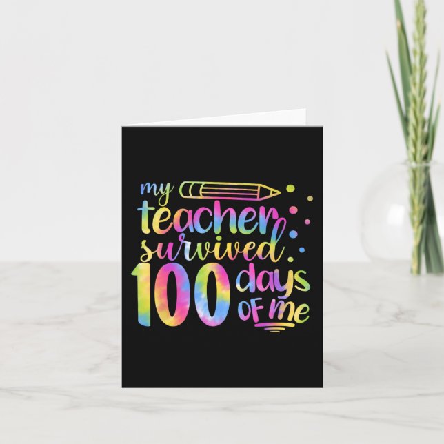 Lärare Överlevt 100 dagar på mig 100 dagar på skol Kort (Framsida)