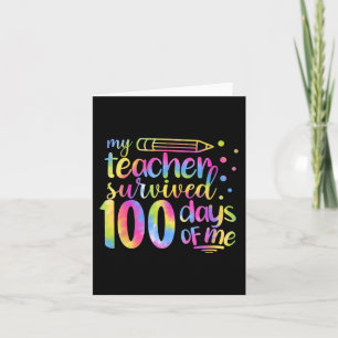 Lärare Överlevt 100 dagar på mig 100 dagar på skol Kort