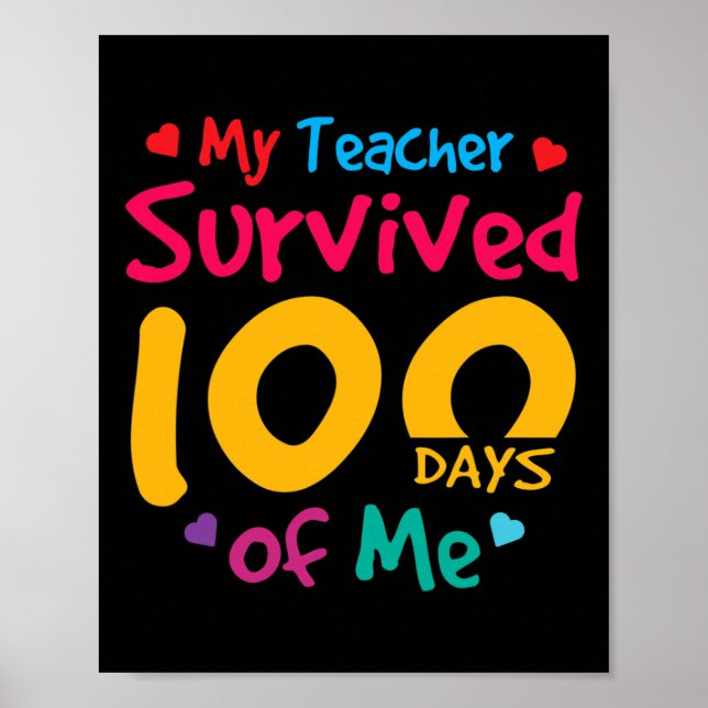 Lärare Överlevt 100 dagar Poster (Framsidan)