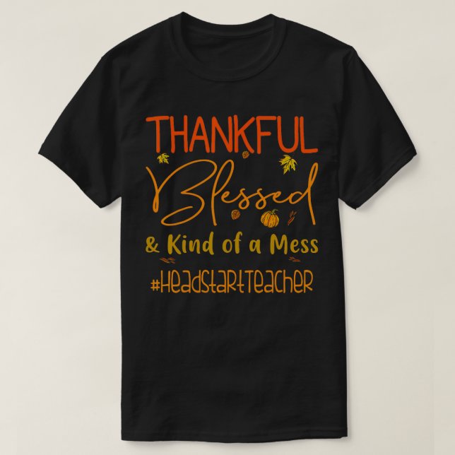 Lärare på chefens start - tack vare välsignelse oc t shirt (Design framsida)