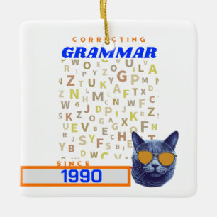 Lärare på engelska - Korrigera din Grammar Julgransprydnad Keramik