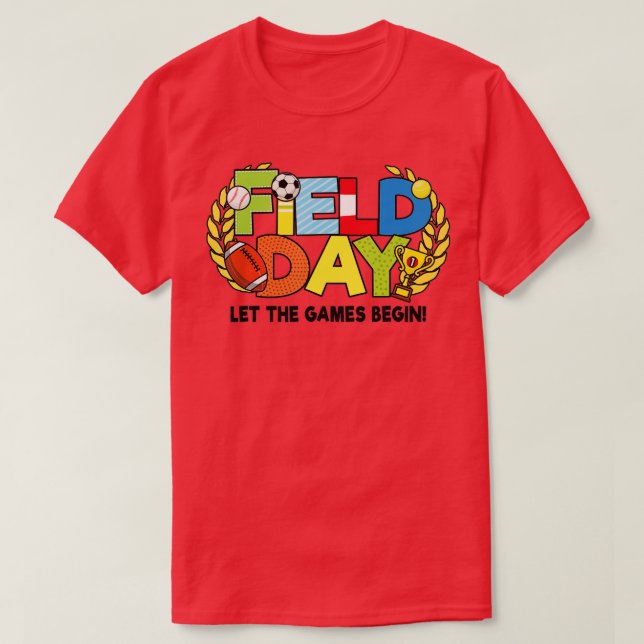 Lärare på Fält-dagen lät spelen börja i Fält T Shirt (Design framsida)