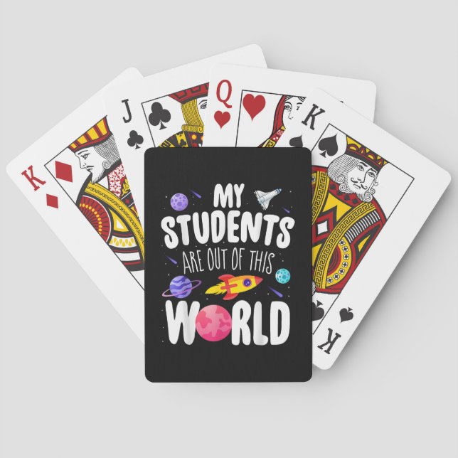 Lärare på Studenter är ute ur världen Casinokort (Baksidan)