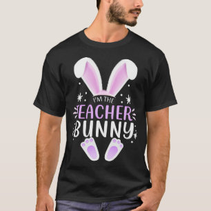 Lärare Påsk Matching Family Party Bunny Ansikte Co T Shirt