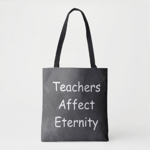 Lärare påverkar Eternity Chalkboard Gift Idea Tygkasse