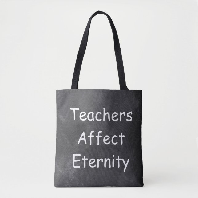 Lärare påverkar Eternity Chalkboard Gift Idea Tygkasse (Framsida)