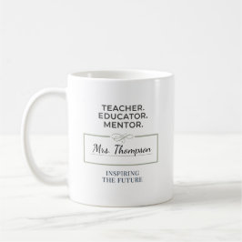 Lärare. Pedagog. Mentor. Personlig pensioneringsgå Kaffemugg