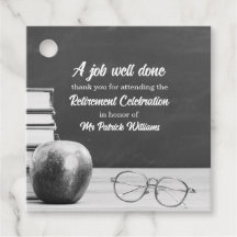 Lärare Pension Chalkboard Apple Bokar Noir
