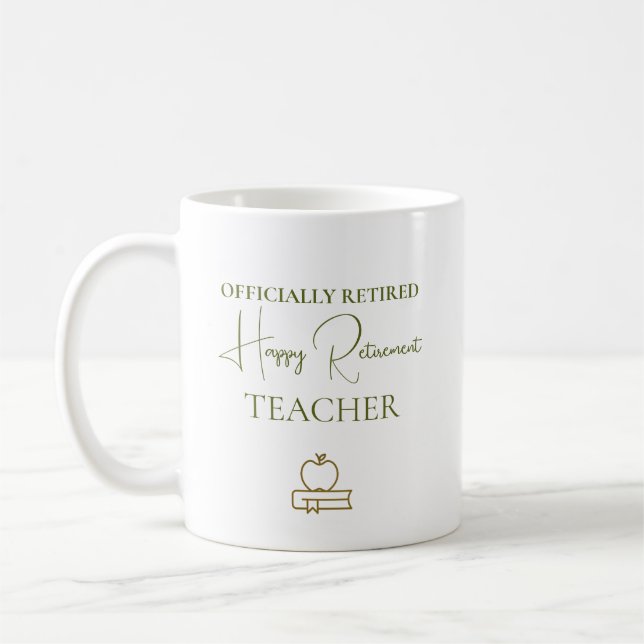 Lärare Pensioneringspresent Officiellt Pensionerad Kaffemugg (Vänster)