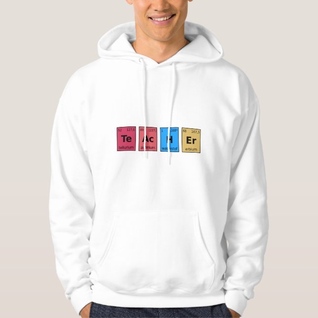 Lärare Periodic Bord Hoodie (Framsida)