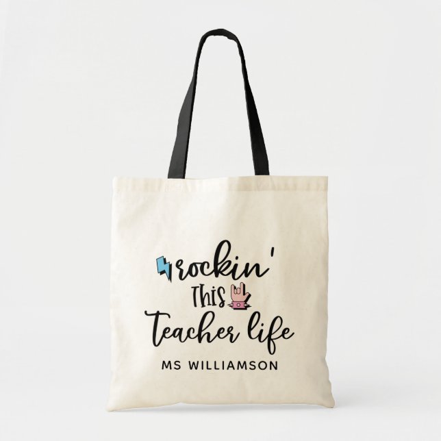 Lärare Personlig Lärare Tote Bag Tygkasse (Framsidan)