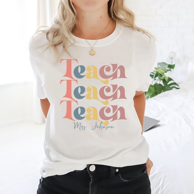 Lärare Personlig Namn T Shirt (Skapare uppladdad)