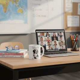 Lärare Pet=Teckning i Beagle Kaffemugg