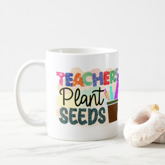 Lärare Plant Seeds Colorful Coffee Mugg Gift