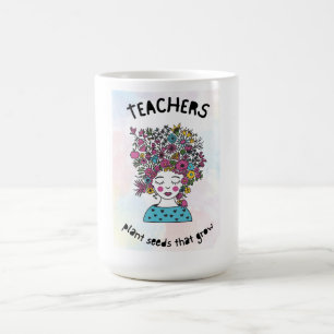 Lärare Plant Seeds Lacher Tack Gift Kaffemugg