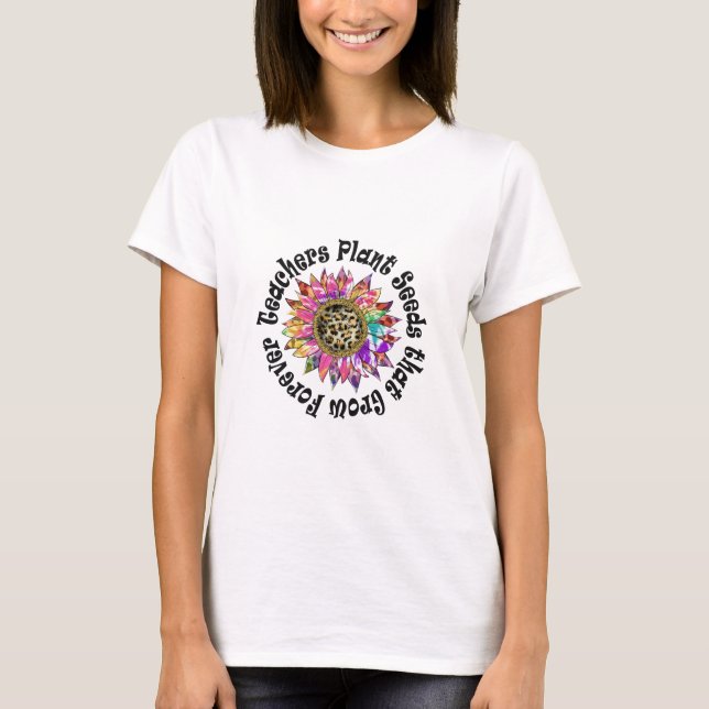 Lärare Plant Seeds T Shirt (Framsida)