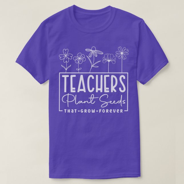 Lärare planterar utsäde som växer för lärarappr t shirt (Design framsida)