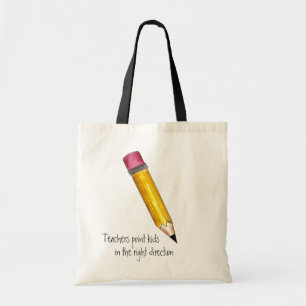 Lärare Point Kids Pencil School Lärare Tote Bag Tygkasse