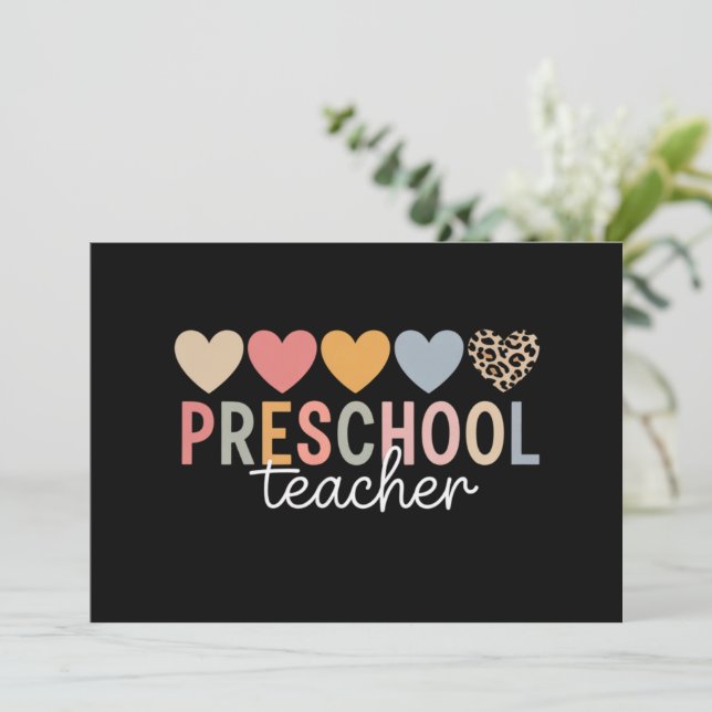 Lärare Preschool Back to school Inbjudningar (Stående Fram)