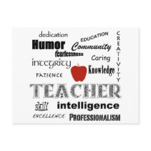 Lärare Pride+Rött äpple/Textdesign