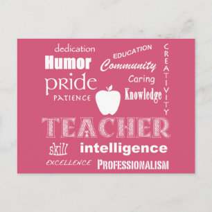 Lärare Pride+vittextdesign/Rosa Vykort