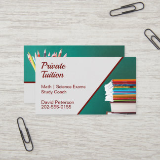 Lärare Private Tutor Tuition Visitkort