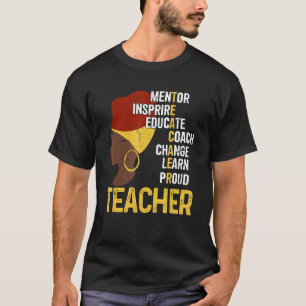 Lärare Proud Black Mentor Instructor School Teach T Shirt