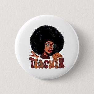 Lärare Proud Jobbteam Costume Afro Man Black Hist Knapp