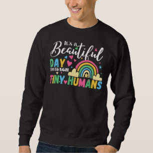 Lärare Rainbow Det är en vacker dag att lära sig. Lång Ärmad Tröja