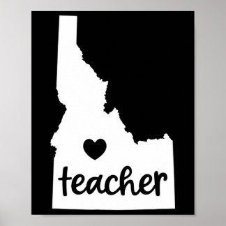 Lärare Red for Ed Idaho Public Education 7 Poster