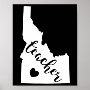 Lärare Red for Ed Idaho Public Education 8 Poster