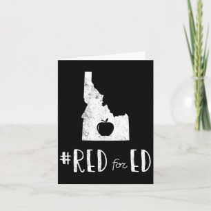 Lärare Red for Ed Idaho Public Education Kort