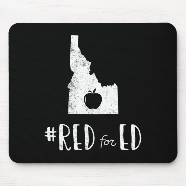 Lärare Red for Ed Idaho Public Education Musmatta (Framsidan)