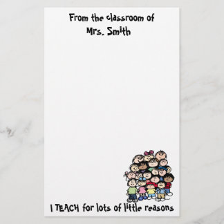 Lärare resonerar stationärt brevpapper